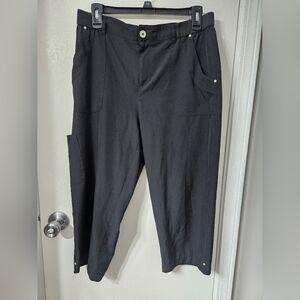 Women's Croft & Barrow Black Polyester 12a Large Capris